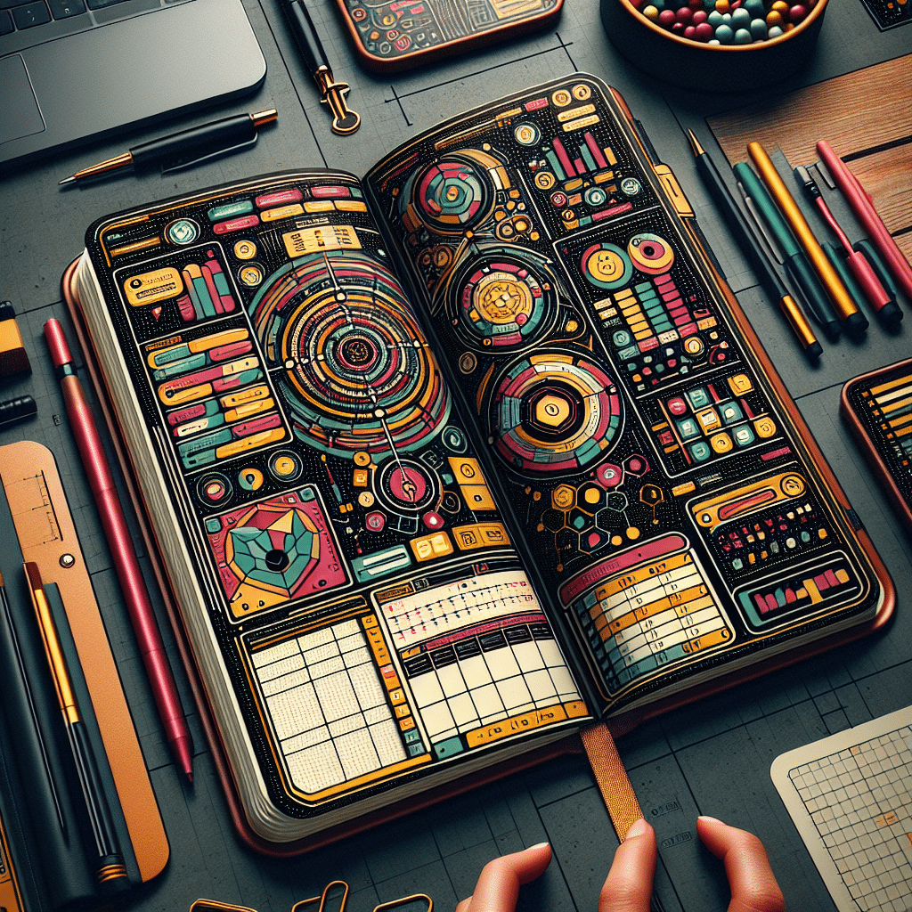 DIY bullet journal with digital notebook