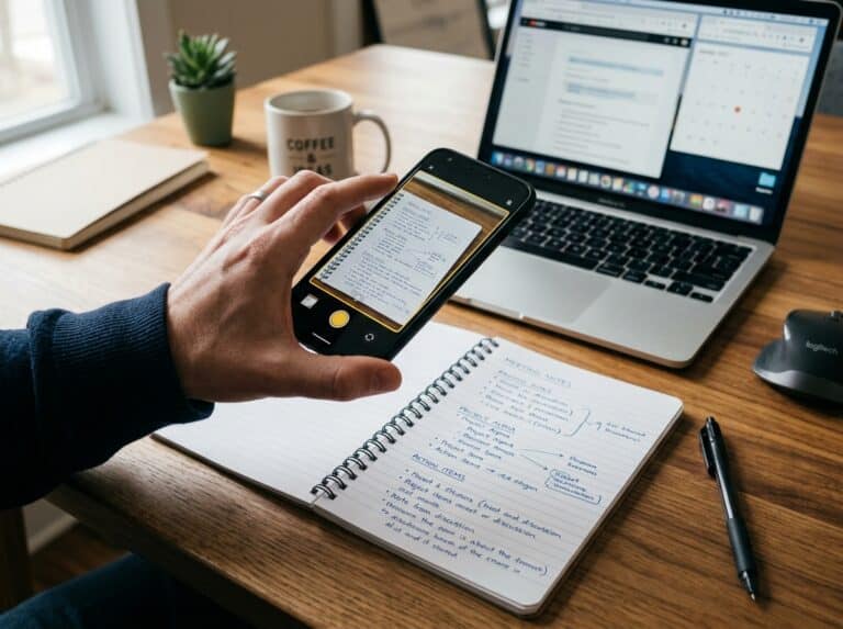 digitize handwritten meeting notes