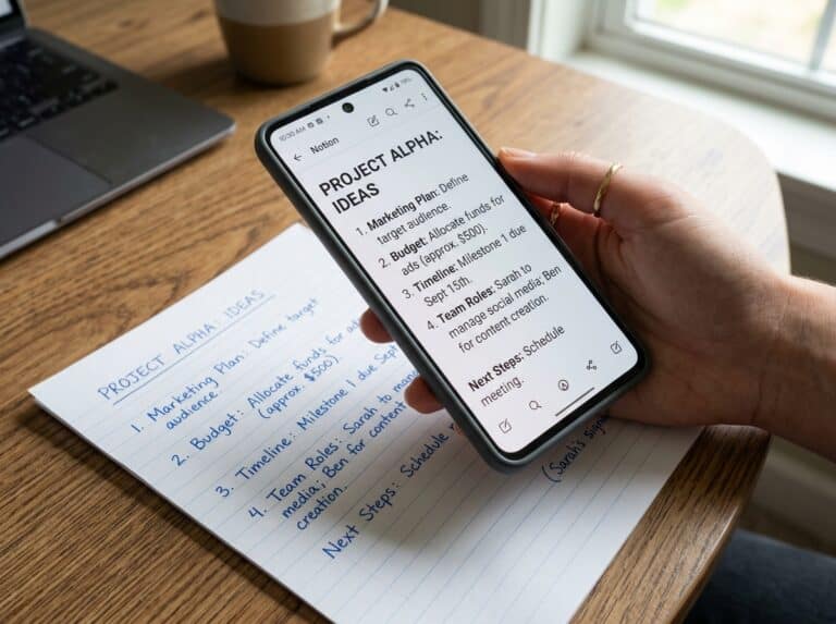 handwritten to searchable text