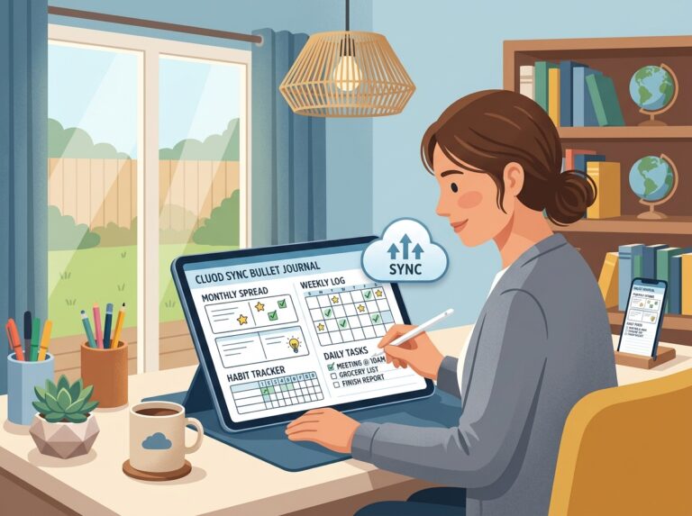 cloud sync bullet journaling