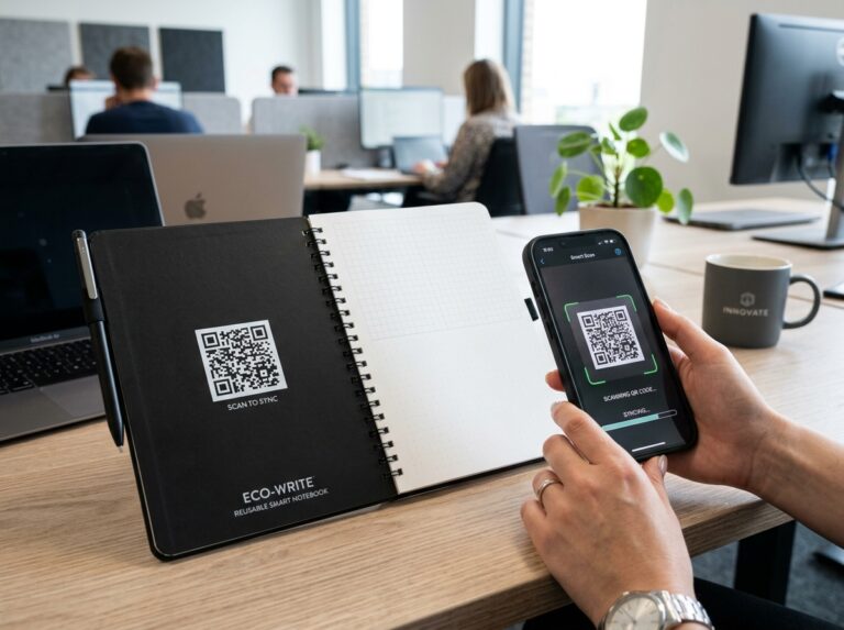 erasable notebook with qr code